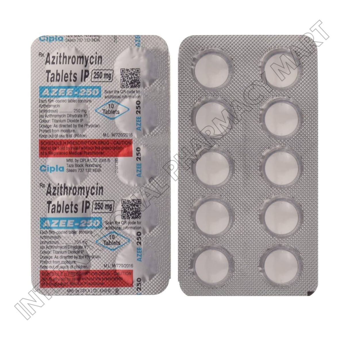 AZEE 250MG-AZITHROMYCIN 250MG (Generic Zithromax)