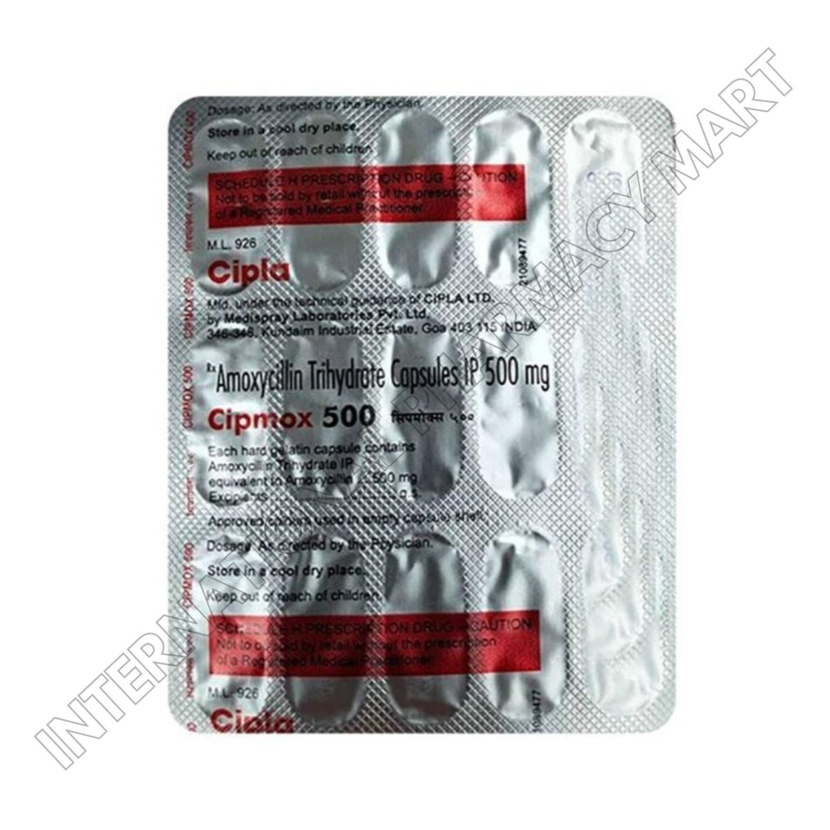 CIPMOX 500MG-AMOXICILLIN 500MG (Generic Amoxil) - Image 3