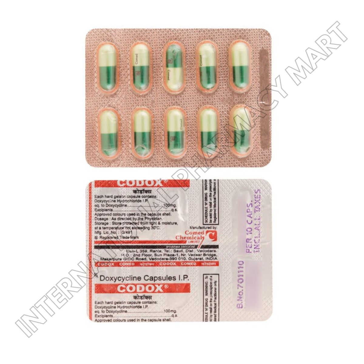 CODOX 100MG-DOXYCYCLINE 100MG (Generic Acticlate)