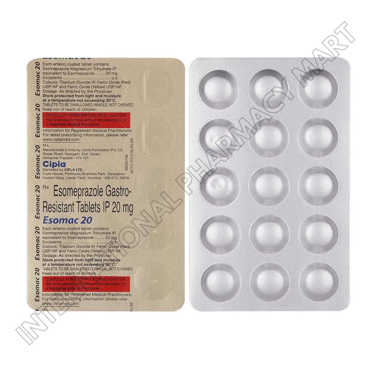 ESOMAC 20MG-ESOMEPRAZOLE 20MG (Generic Nexium) - Image 2