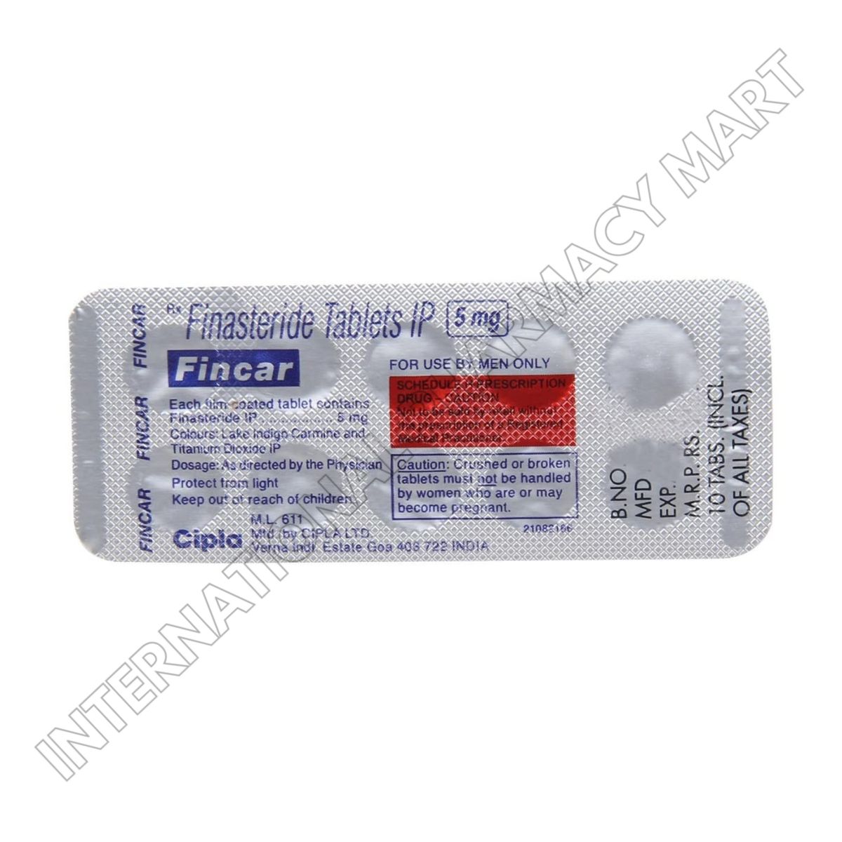 FINCAR 5MG-FINASTERIDE 5MG (Generic Proscar) - Image 2