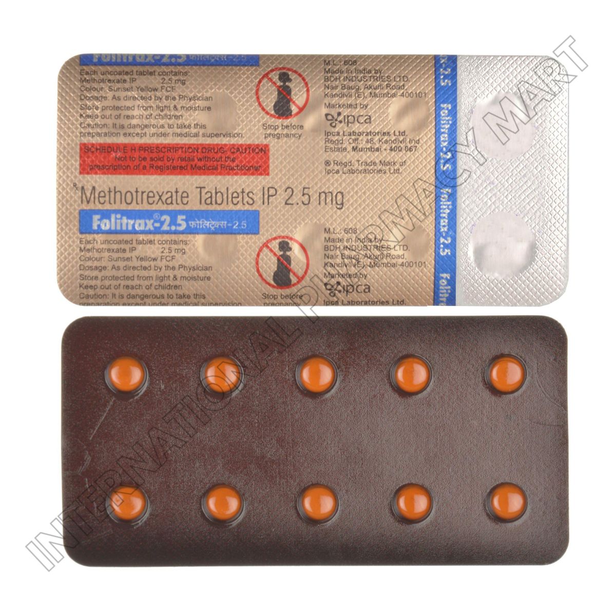 FOLITRAX 2.5MG-METHOTREXATE 2.5MG (Generic Rheumatrex)