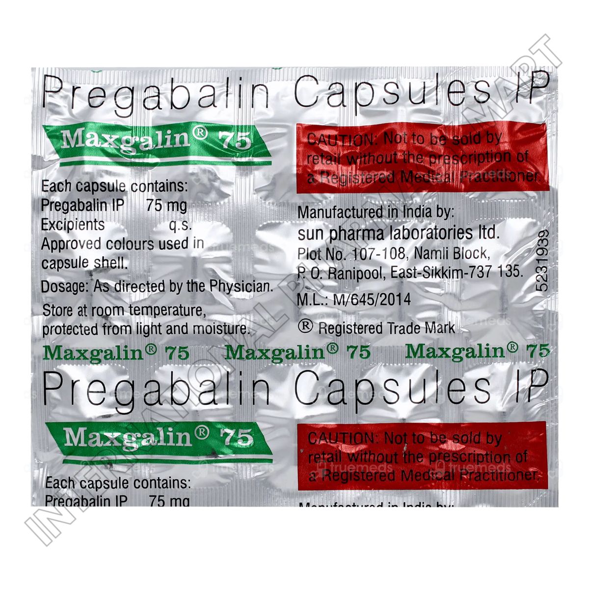 MAXGALIN 75MG-PREGABALIN 75MG (Generic Lyrica) - Image 2