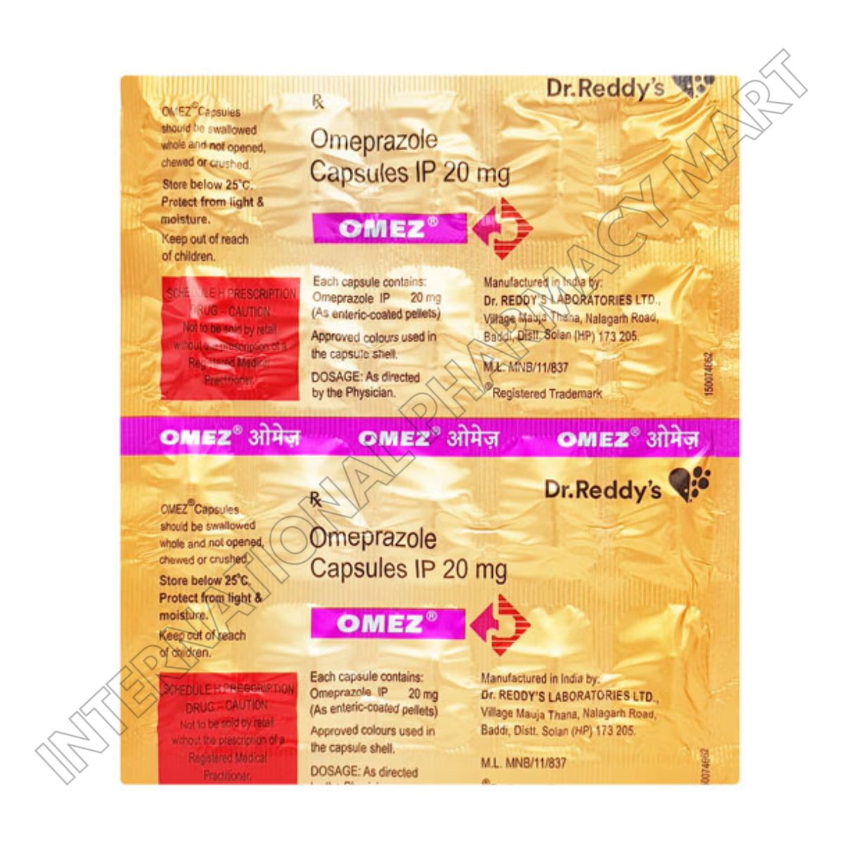 OMEZ 20MG-OMERPRAZOLE 20MG (Generic Prilosec) - Image 2
