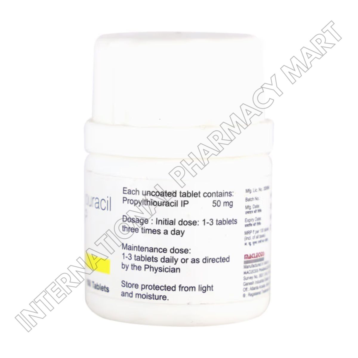 PTU TABLET 50MG-PROPYL THIOURACIL 50MG (Generic Propycil) - Image 2