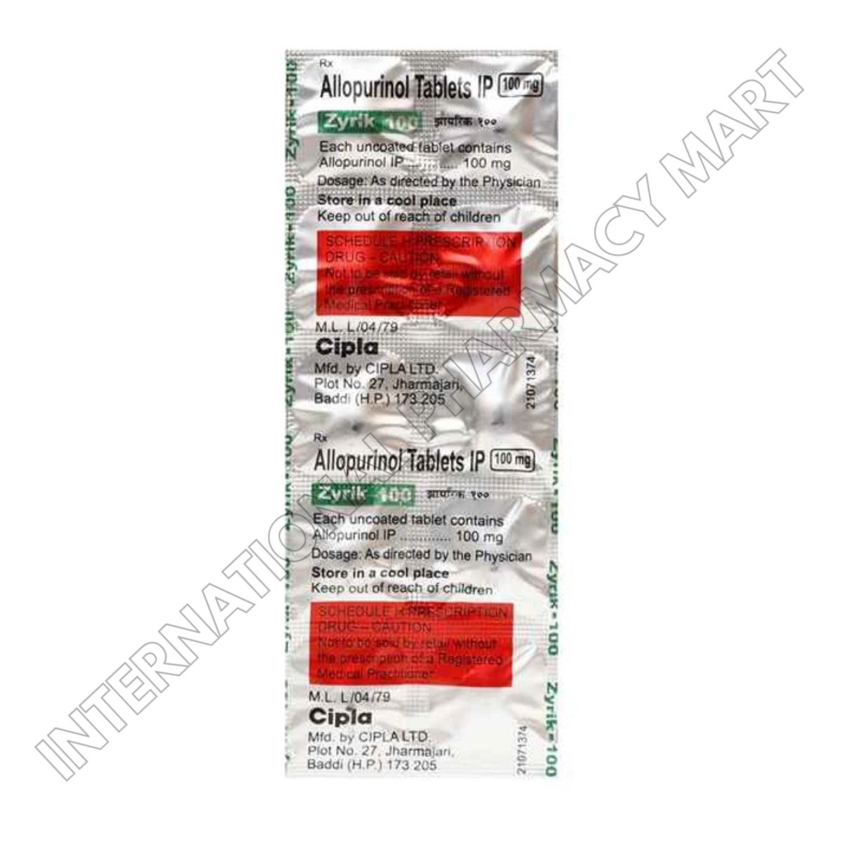 ZYRIK 100MG-ALLOPURINOL 100MG (Generic Lopurin and Zyloprim) - Image 2