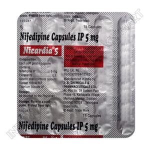 NICARDIA 5MG-NIFEDIPINE 5MG (Generic Adalat CC)