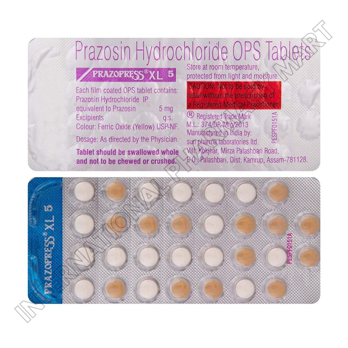 PRAZOPRESS 5MG-PRAZOSIN ER 5MG (Generic Minipress)