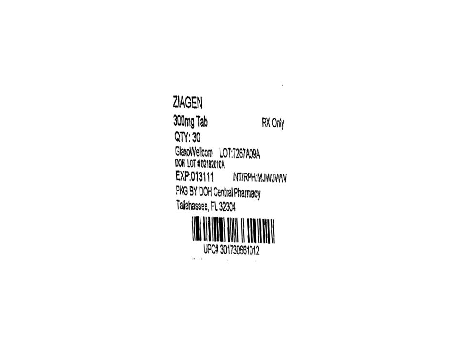 Ziagen (Abacavir Sulfate) 300mg Tablets Packaging