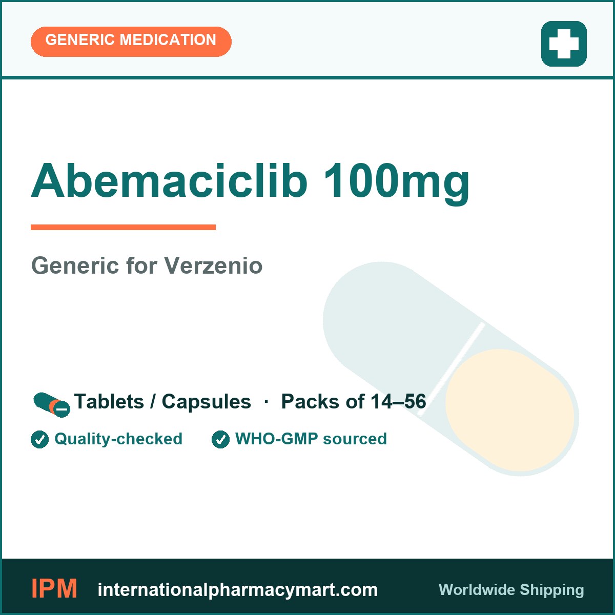 Abemaciclib 100mg - generic Verzenio | International Pharmacy Mart