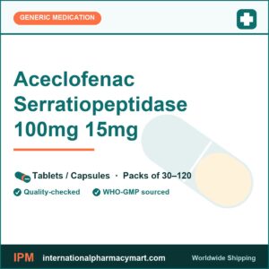 Aceclofenac Serratiopeptidase 100mg 15mg | International Pharmacy Mart