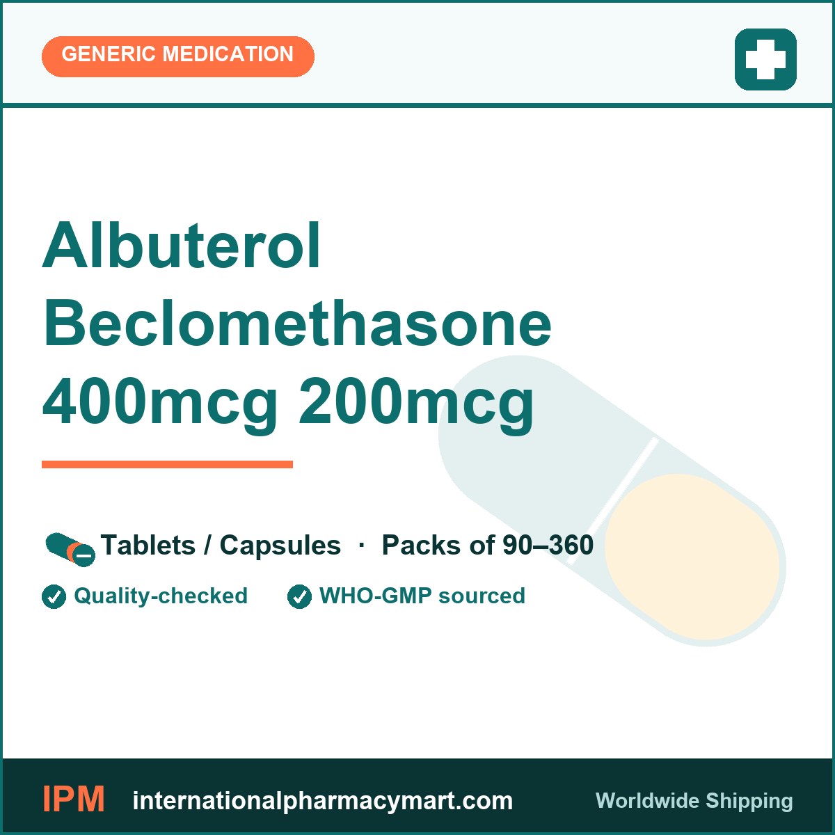 Albuterol Beclomethasone 400mcg 200mcg | International Pharmacy Mart