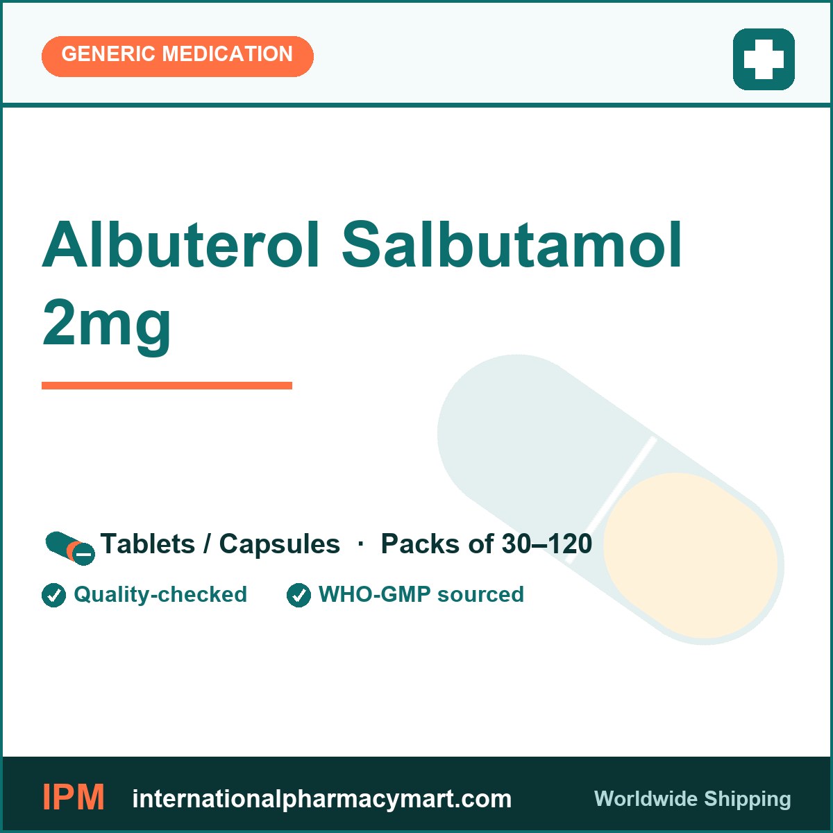 Albuterol Salbutamol 2mg | International Pharmacy Mart