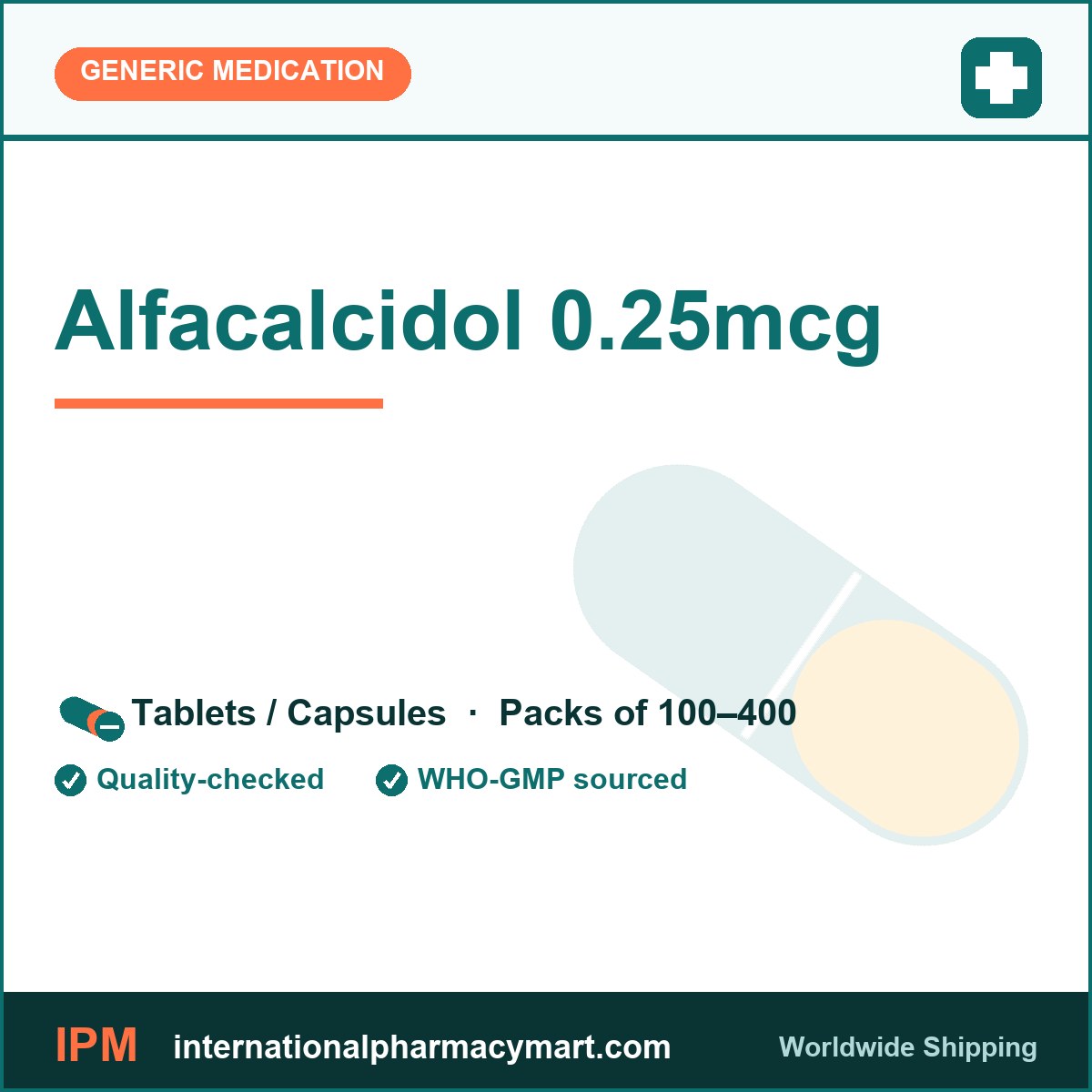 Alfacalcidol 0.25mcg | International Pharmacy Mart