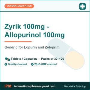 Zyrik 100mg - Allopurinol 100mg - generic Lopurin and Zyloprim | International Pharmacy Mart
