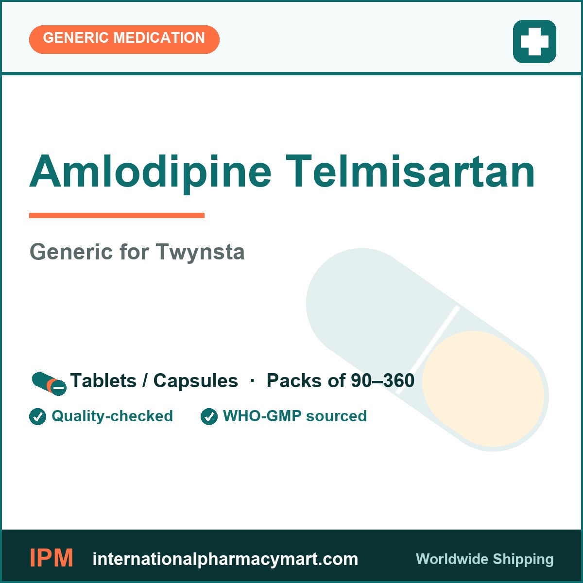 Amlodipine Telmisartan - generic Twynsta | International Pharmacy Mart