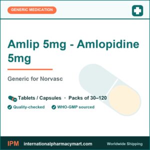 Amlip 5mg - Amlopidine 5mg - generic Norvasc | International Pharmacy Mart