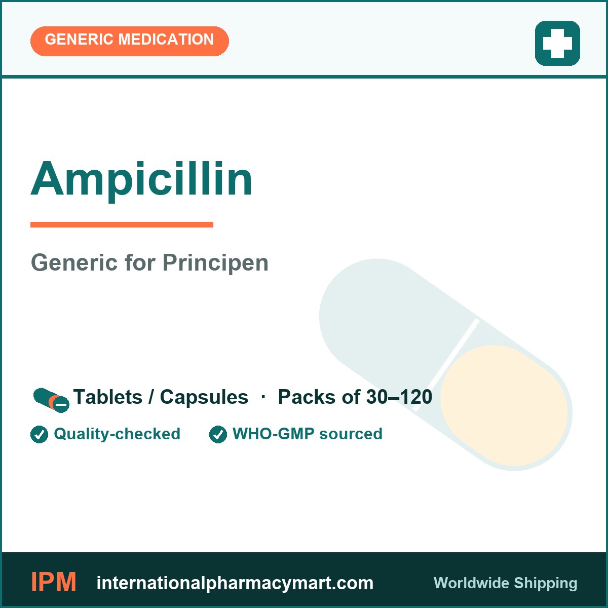 Ampicillin - generic Principen | International Pharmacy Mart