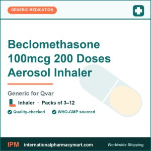Beclomethasone 100mcg 200 Doses Aerosol Inhaler - generic Qvar | International Pharmacy Mart