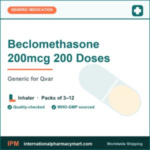 Beclomethasone 200mcg 200 Doses - generic Qvar | International Pharmacy Mart