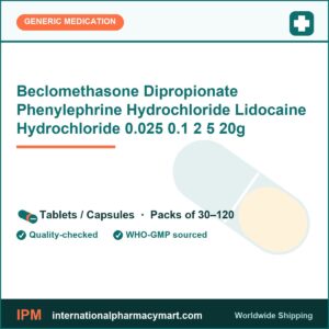 Beclomethasone Dipropionate Phenylephrine Hydrochloride Lidocaine Hydrochloride 0.025 0.1 2 5 20g | International Pharmacy Mart
