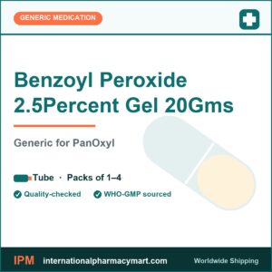 Benzoyl Peroxide 2.5Percent Gel 20Gms - generic PanOxyl | International Pharmacy Mart