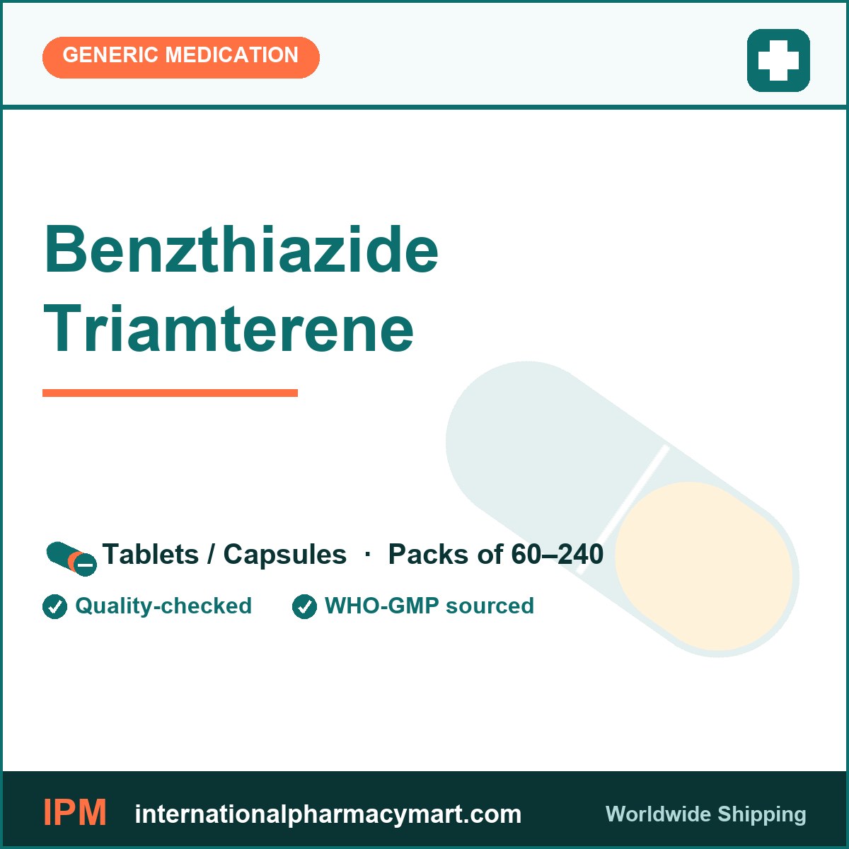 Benzthiazide Triamterene | International Pharmacy Mart