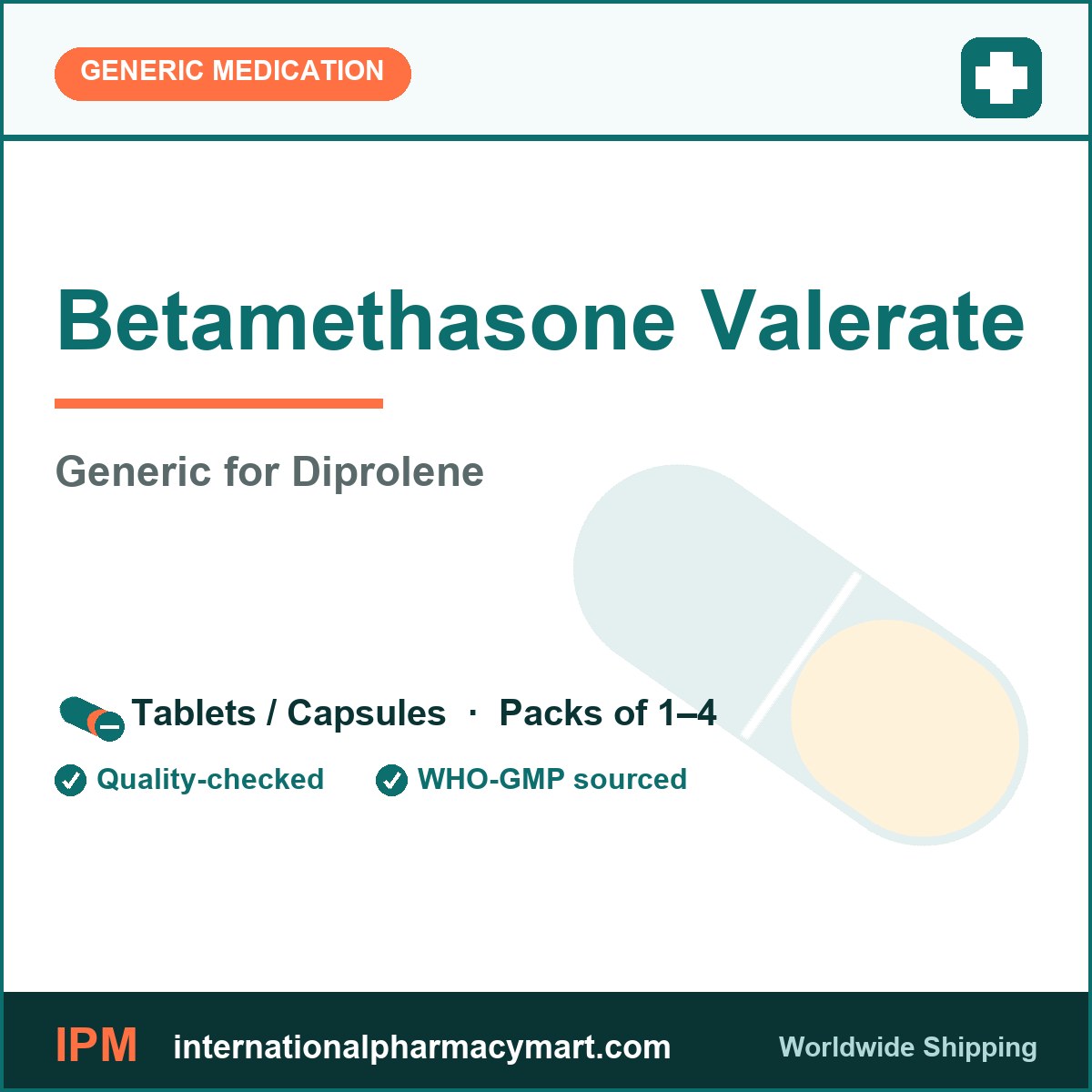 Betamethasone Valerate - generic Diprolene | International Pharmacy Mart