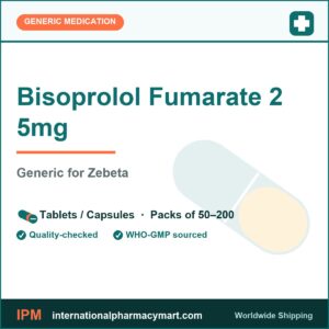 Bisoprolol Fumarate 2 5mg - generic Zebeta | International Pharmacy Mart