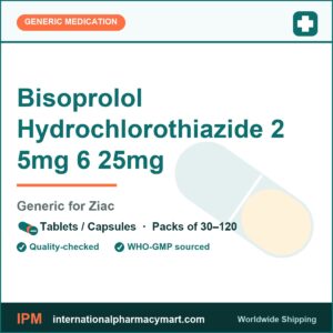 Bisoprolol Hydrochlorothiazide 2 5mg 6 25mg - generic Ziac | International Pharmacy Mart