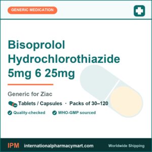 Bisoprolol Hydrochlorothiazide 5mg 6 25mg - generic Ziac | International Pharmacy Mart