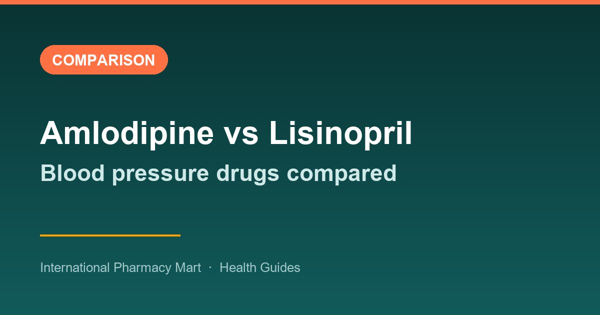 Amlodipine vs Lisinopril: Two Blood Pressure Drugs Compared