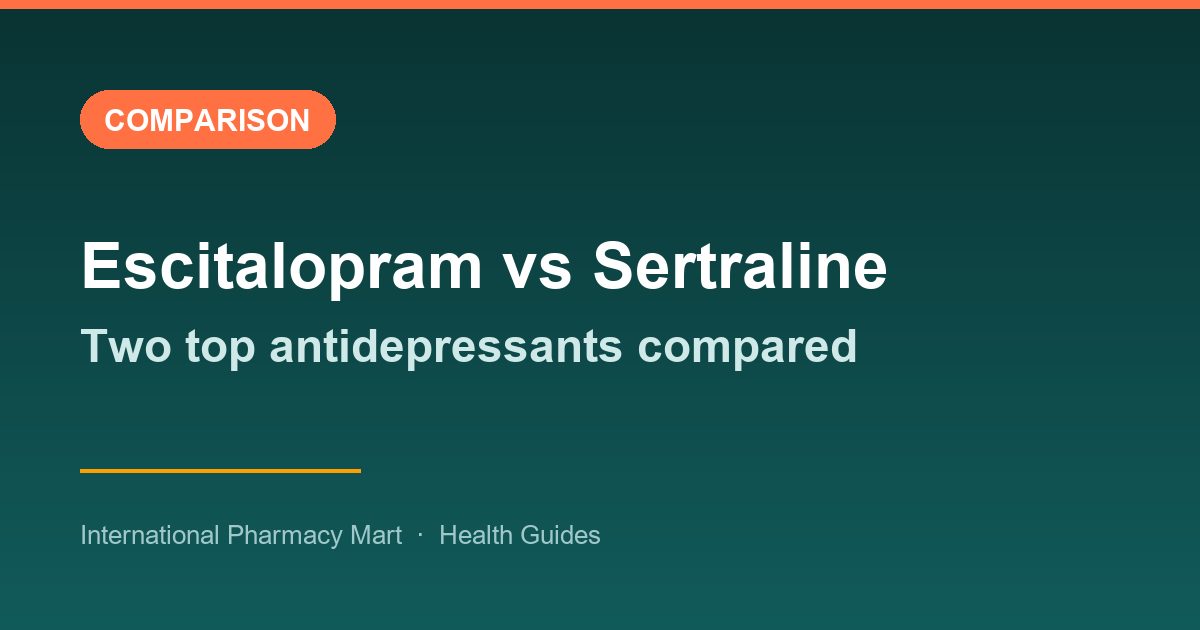 Escitalopram vs Sertraline: Comparing Two Top Antidepressants