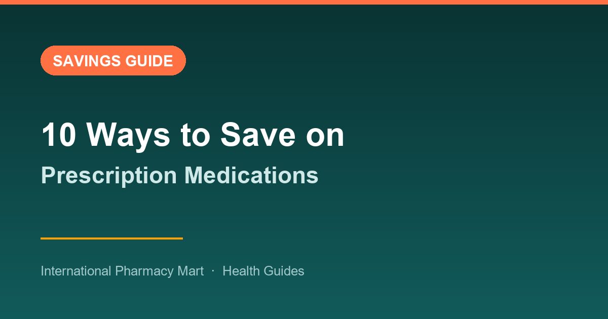 10 Proven Ways to Save Money on Prescription Medications
