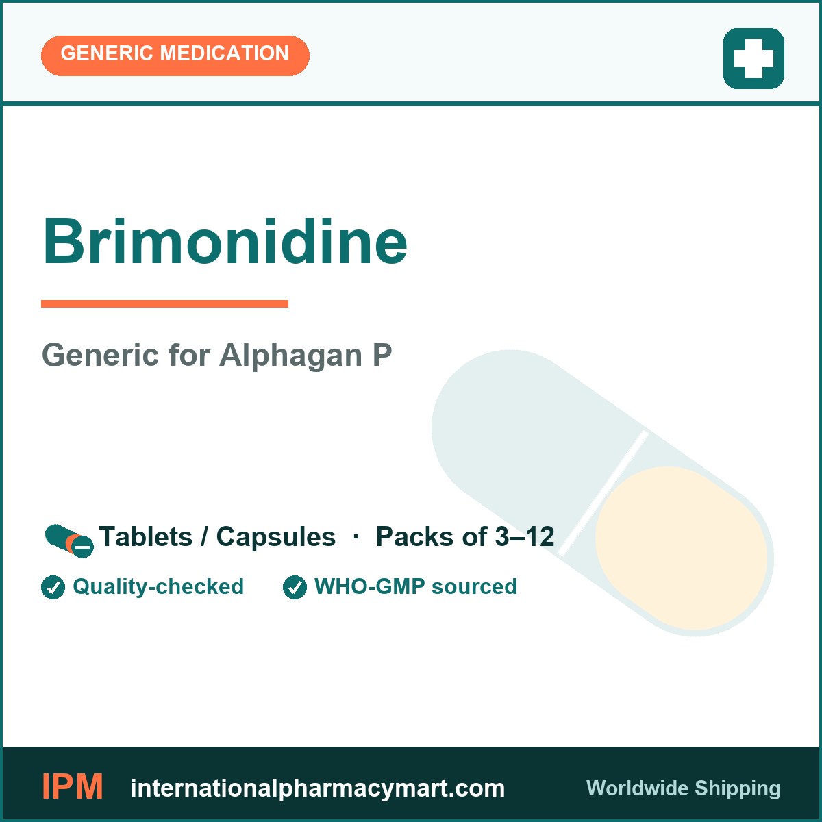 Brimonidine - generic Alphagan P | International Pharmacy Mart