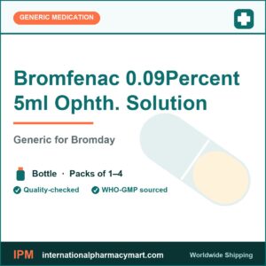 Bromfenac 0.09Percent 5ml Ophth. Solution - generic Bromday | International Pharmacy Mart