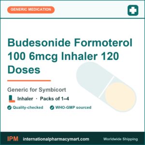 Budesonide Formoterol 100 6mcg Inhaler 120 Doses - generic Symbicort | International Pharmacy Mart