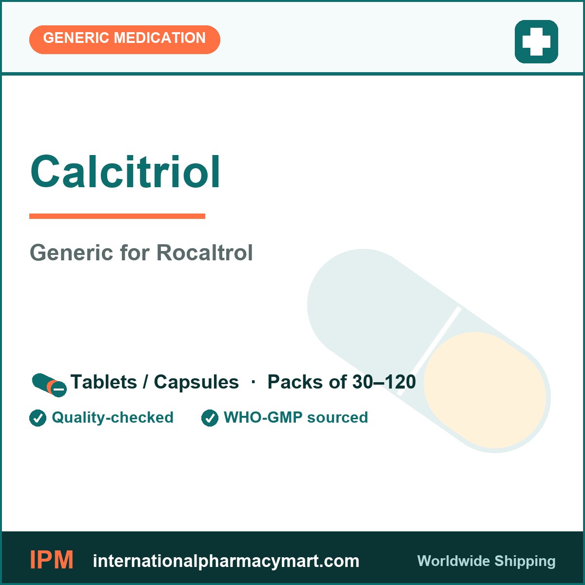 Calcitriol - generic Rocaltrol | International Pharmacy Mart