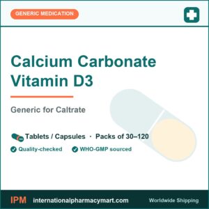 Calcium Carbonate Vitamin D3 - generic Caltrate | International Pharmacy Mart