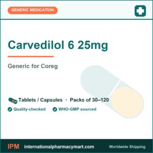 Carvedilol 6 25mg - generic Coreg | International Pharmacy Mart