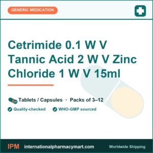 Cetrimide 0.1 W V Tannic Acid 2 W V Zinc Chloride 1 W V 15ml | International Pharmacy Mart