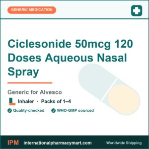 Ciclesonide 50mcg 120 Doses Aqueous Nasal Spray - generic Alvesco | International Pharmacy Mart