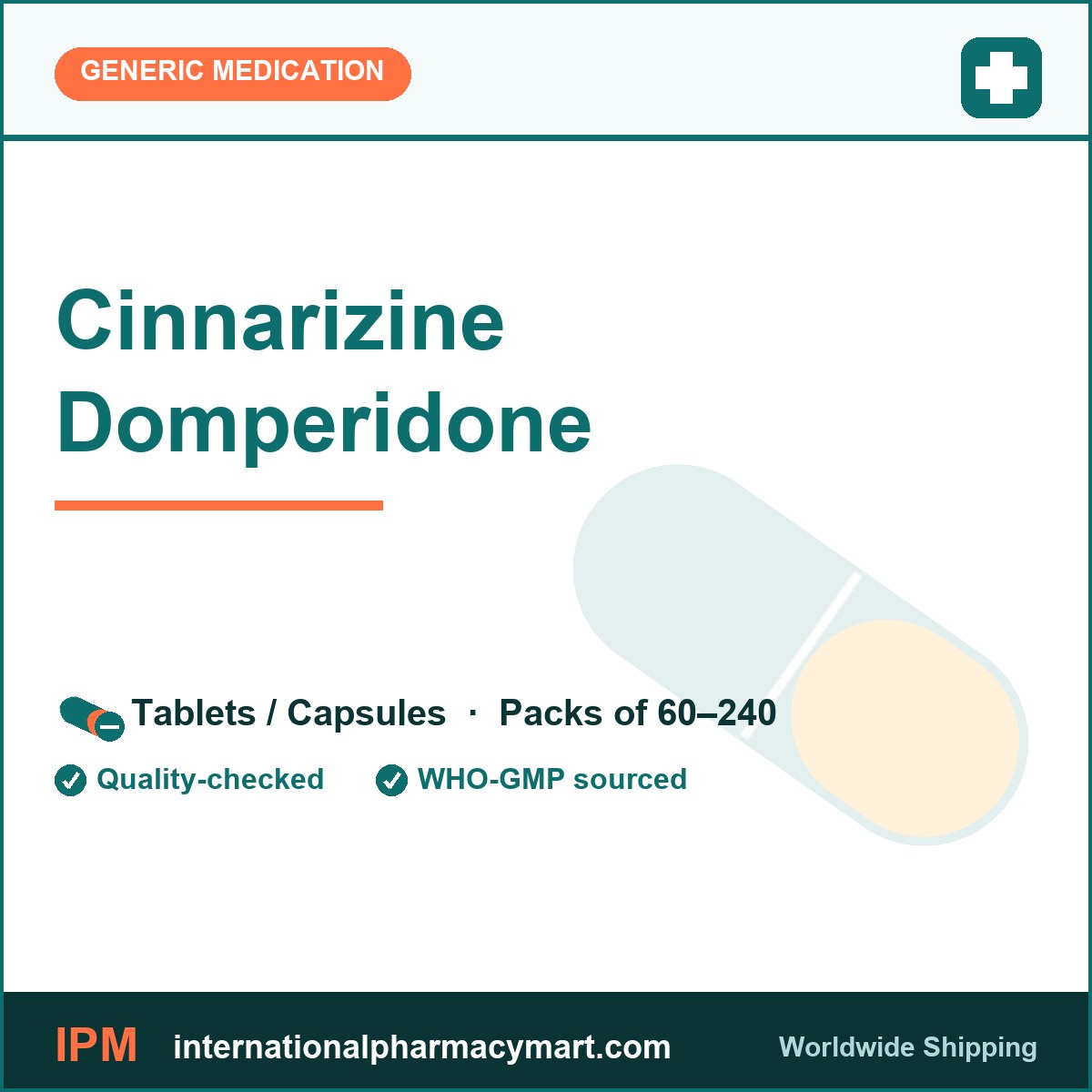 Cinnarizine Domperidone | International Pharmacy Mart