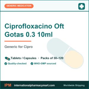 Ciprofloxacino Oft Gotas 0.3 10ml - generic Cipro | International Pharmacy Mart