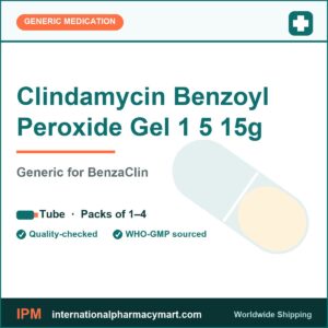 Clindamycin Benzoyl Peroxide Gel 1 5 15g - generic BenzaClin | International Pharmacy Mart