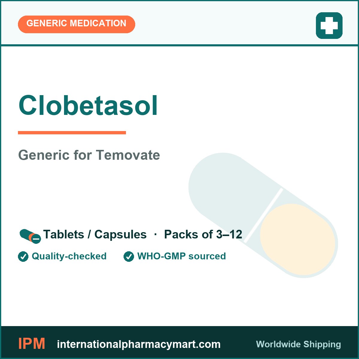 Clobetasol - generic Temovate | International Pharmacy Mart