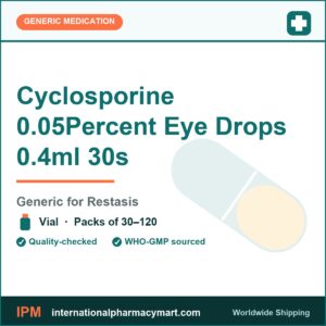 Cyclosporine 0.05Percent Eye Drops 0.4ml 30s - generic Restasis | International Pharmacy Mart