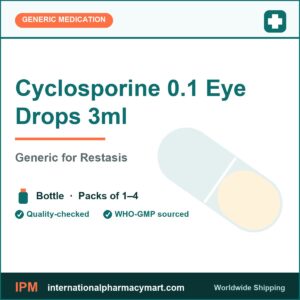 Cyclosporine 0.1 Eye Drops 3ml - generic Restasis | International Pharmacy Mart