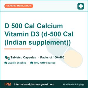 D 500 Cal Calcium Vitamin D3 (d-500 Cal (Indian supplement)) | International Pharmacy Mart