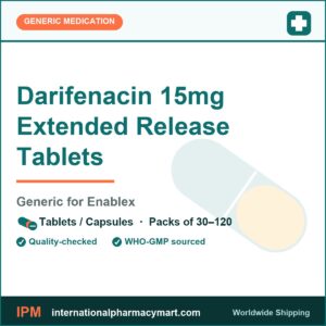 Darifenacin 15mg Extended Release Tablets - generic Enablex | International Pharmacy Mart